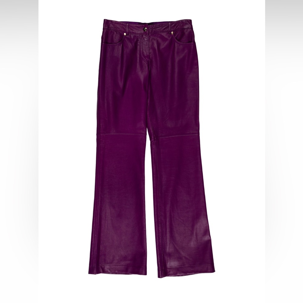 ESCADA Lambskin Leather Wide Pants